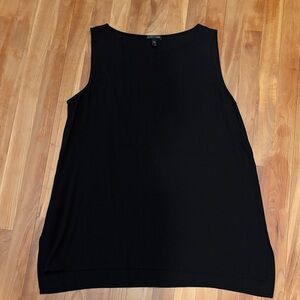 Eileen Fisher Silk Classic Black Tank Top